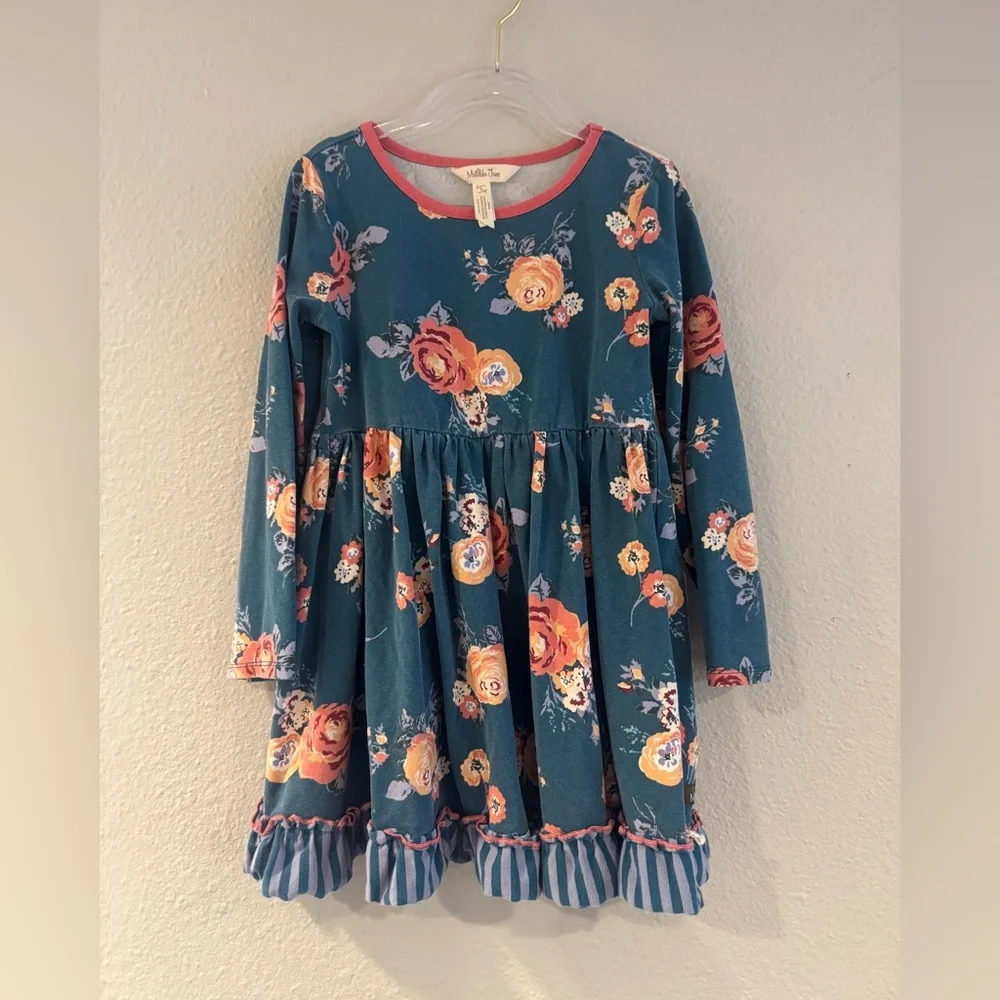 Matilda Jane Blue Floral Kids Dress sz 6 - Picture 2 of 9